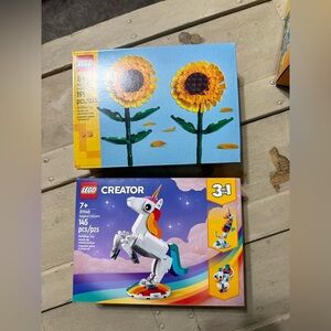 LEGO Sunflowers & Creator Magical Unicorn Set Bundle – New in Box